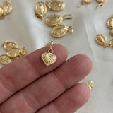 Dije Corazon 0.45gr/1.5cm Arenado Oro amarillo