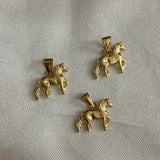 Dije Caballo 0.8gr Silueta Oro Amarillo