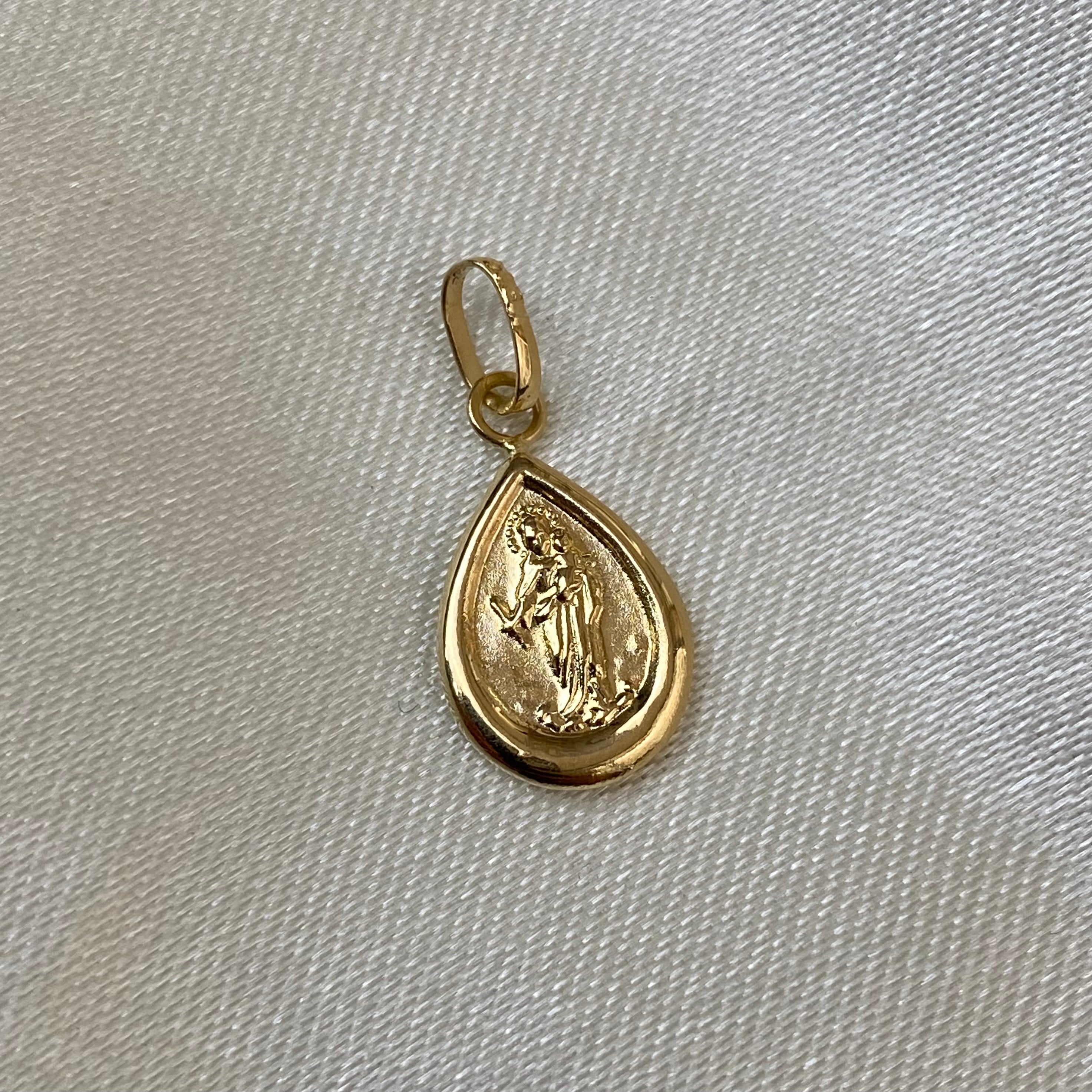 Dije Virgen 0.5gr/1.5cm Maria Auxiliadora Oro amarillo Gota