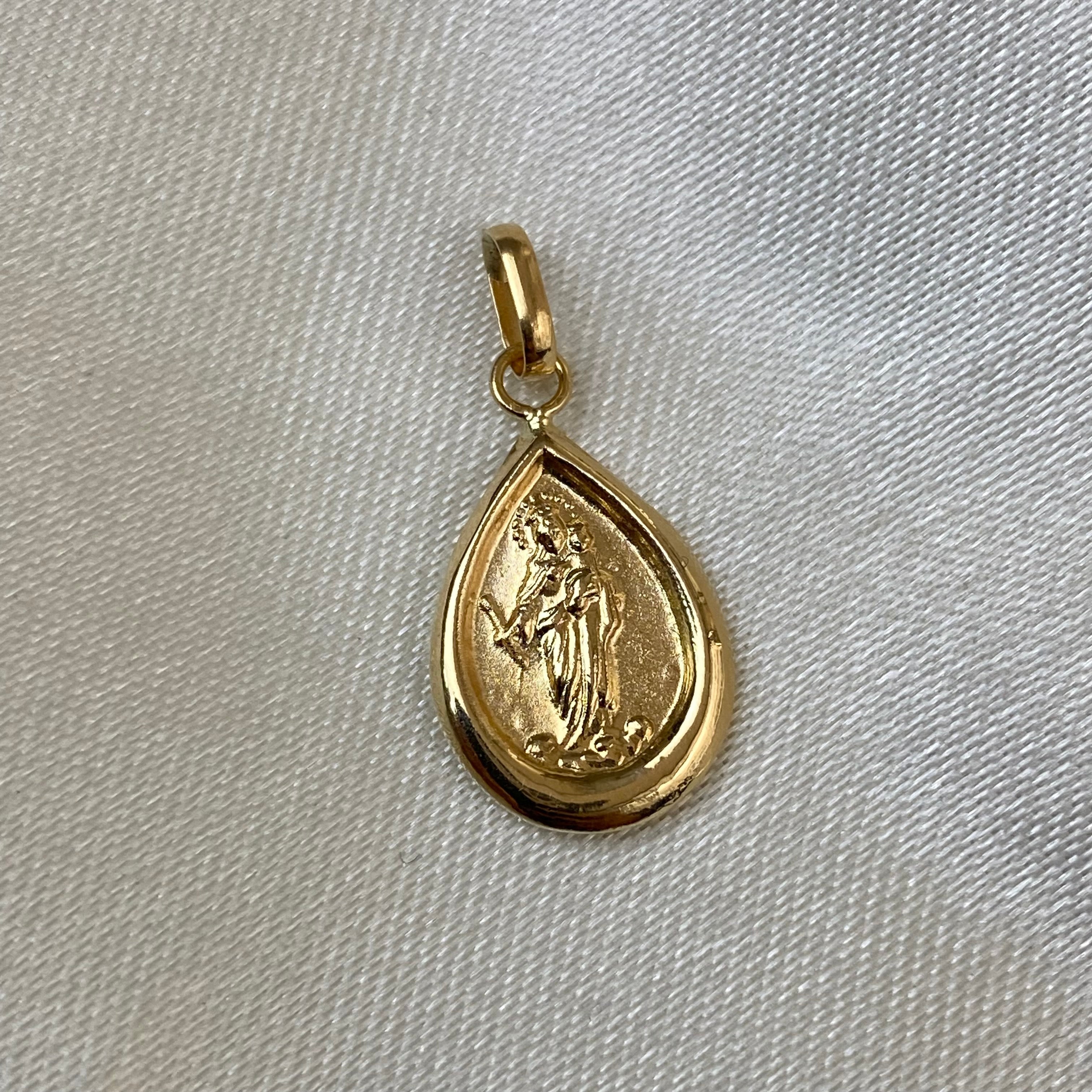 Dije Virgen 0.70gr/2.3cm Maria Auxiliadora Oro amarillo*