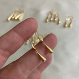 Candongas Lagrima 0.55gr Oro Amarillo Aretes*