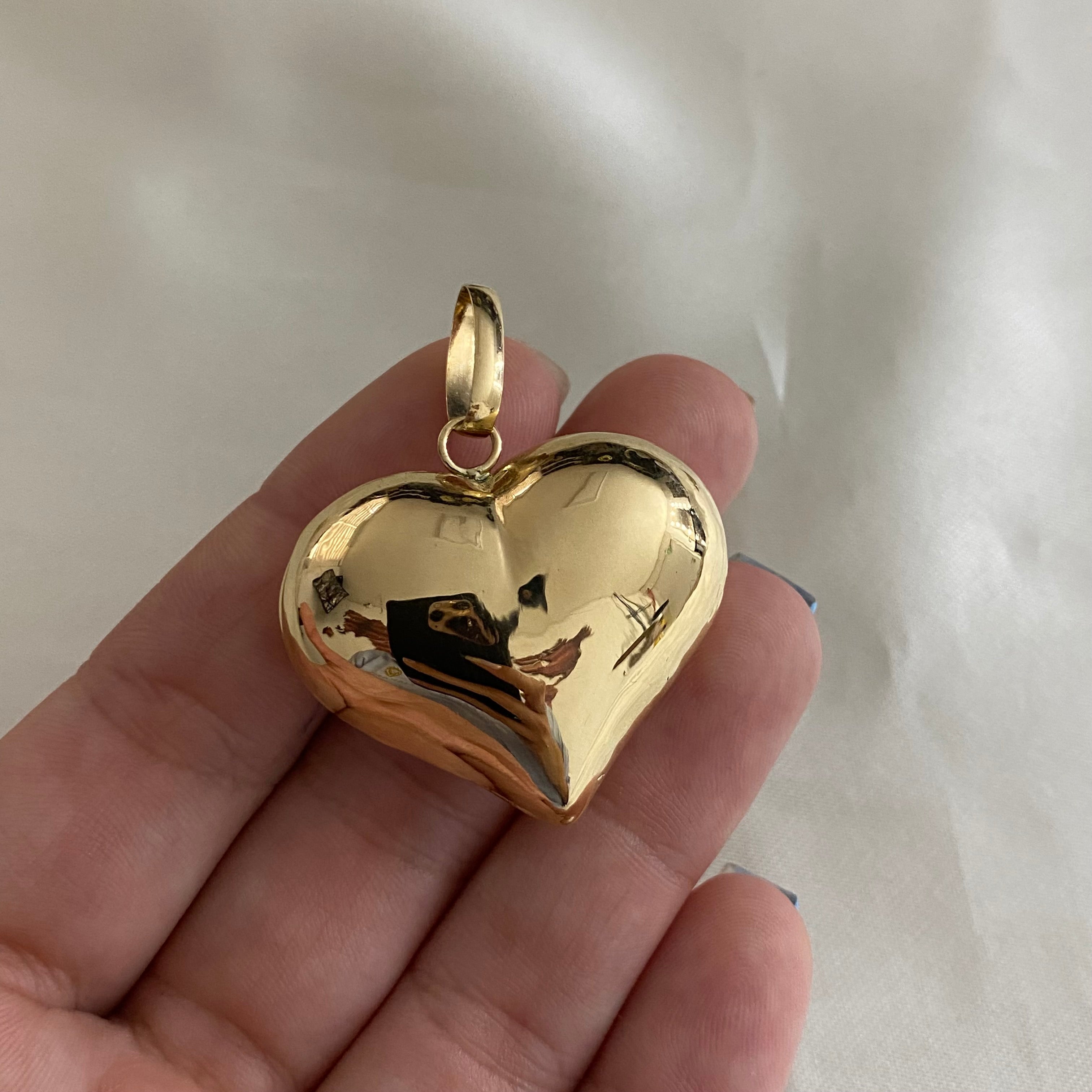 Dije Corazon 5.65gr/4.3cm Liso Grande Oro Amarillo