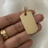 Dije Placa 6.0gr/4cmx2.2cm Lisa Oro Amarillo