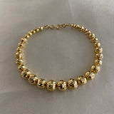 Pulso Bolas 8.25gr/17cm Diamantadas Oro Amarillo