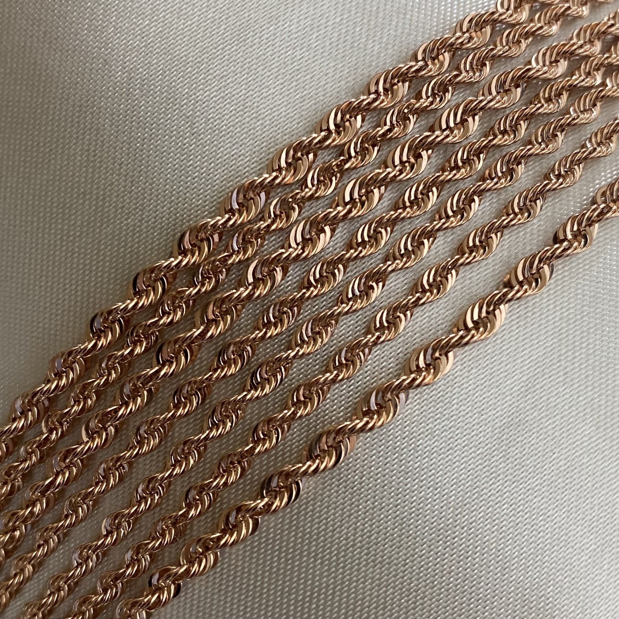 Cadena Lazo 3.35gr/50cm Oro Rosa