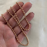 Cadena Militar 17.25gr/60cm Diamantada Oro Rosa