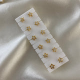 Topos Estrella 0.75gr Circones Blancos Oro Amarillo