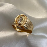 Anillo Virgen Guadalupe 3.55gr-T12 Dos Oros Amarillo Blanco