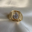 Anillo Virgen Del Carmen 4.2gr-T10 3/4 Dos Oros Amarillo Blanco