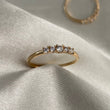 Anillo 1.35gr - T7 1/2 Circones Blancos Oro Amarillo