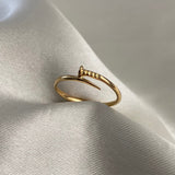 Anillo Clavo 1.25gr - T7 1/4 CT Liso Oro Amarillo