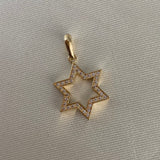 Dije Estrella 1.7gr/2.5cm Circones Blancos Oro Amarillo