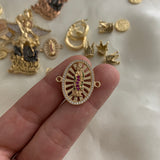 Herraje Virgen Guadalupe 3.85gr/2.2cm Circones Oro Amarillo*