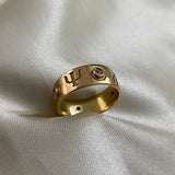 Anillo PSI 5.7gr-T7 Psicologia Circones Blancos Oro Amarillo*