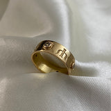 Anillo PSI 5.7gr-T7 Psicologia Circones Blancos Oro Amarillo*