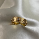 Anillo PSI 5.7gr-T7 Psicologia Circones Blancos Oro Amarillo*