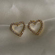 Topos Corazon 2.1gr Oro Amarillo Circones Blancos Broche Mariposa