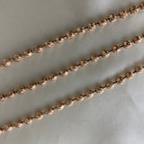 Cadena Militar 26.3gr/70cm 4mm Diamantada Oro Rosa