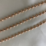 Cadena Militar 28.25gr/65cm 4mm Diamantada Oro Rosa