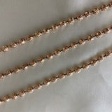 Cadena Militar 31.25gr/60cm Diamantada Oro Rosa