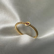 Anillo Correa 1.75gr- T8 Circones Fucsia Oro Amarillo