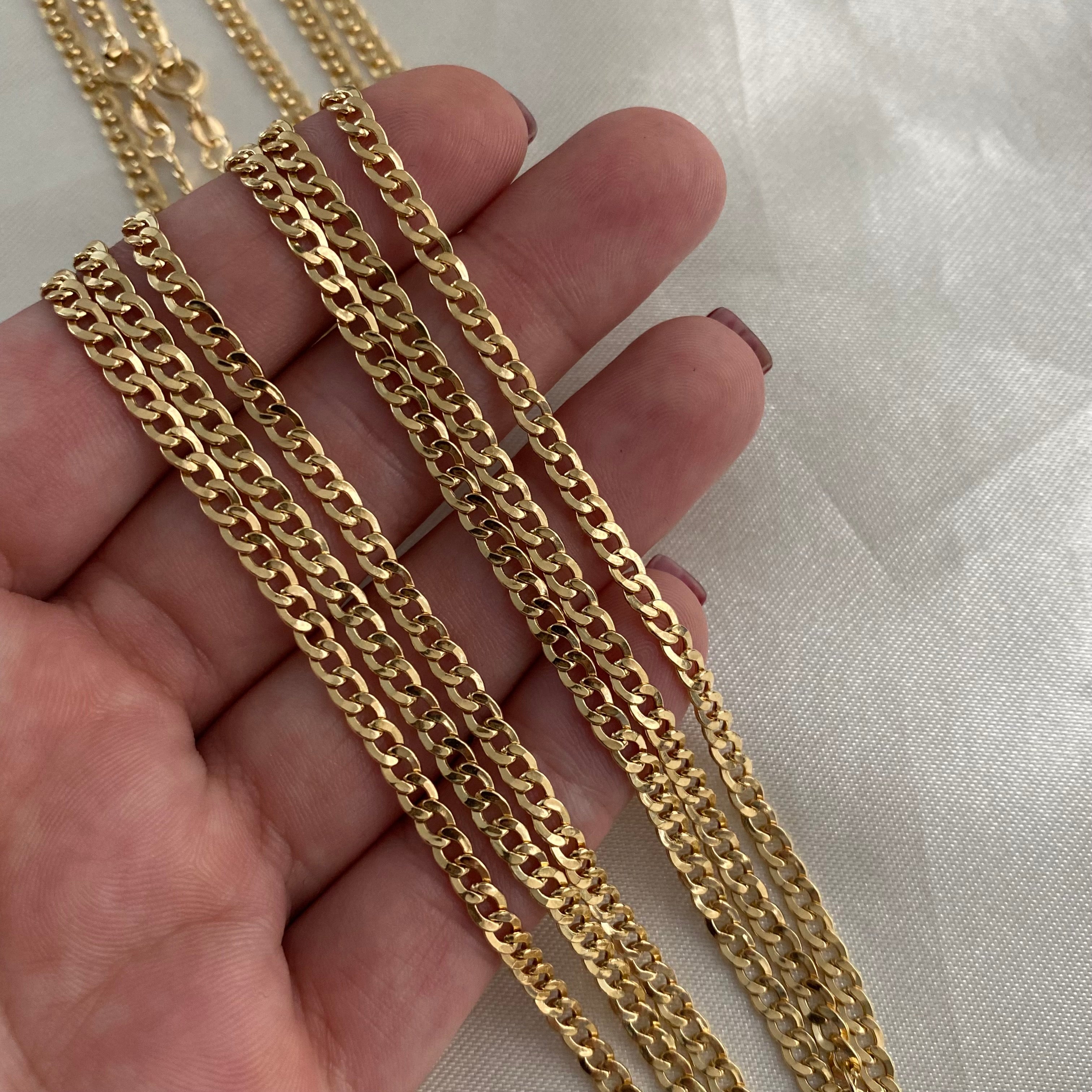 Cadena Cubana 7.3gr/60cm Oro Amarillo