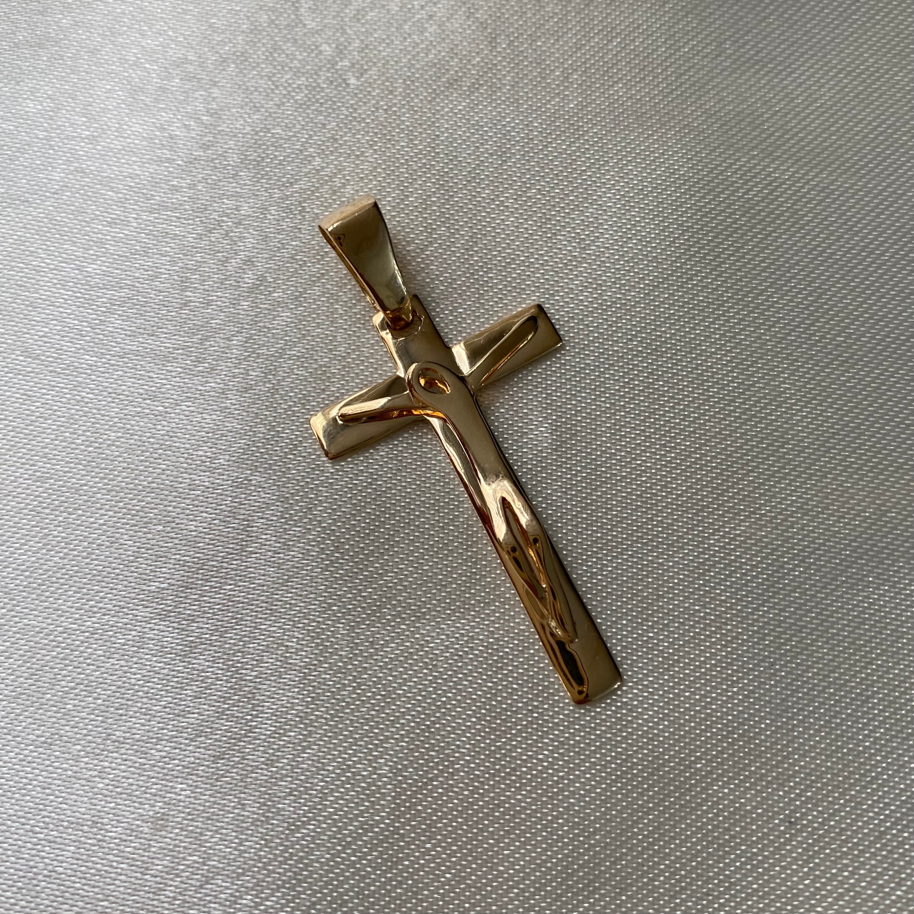 Dije Cruz 3.5gr/4.2cm Cristo Oro Amarillo