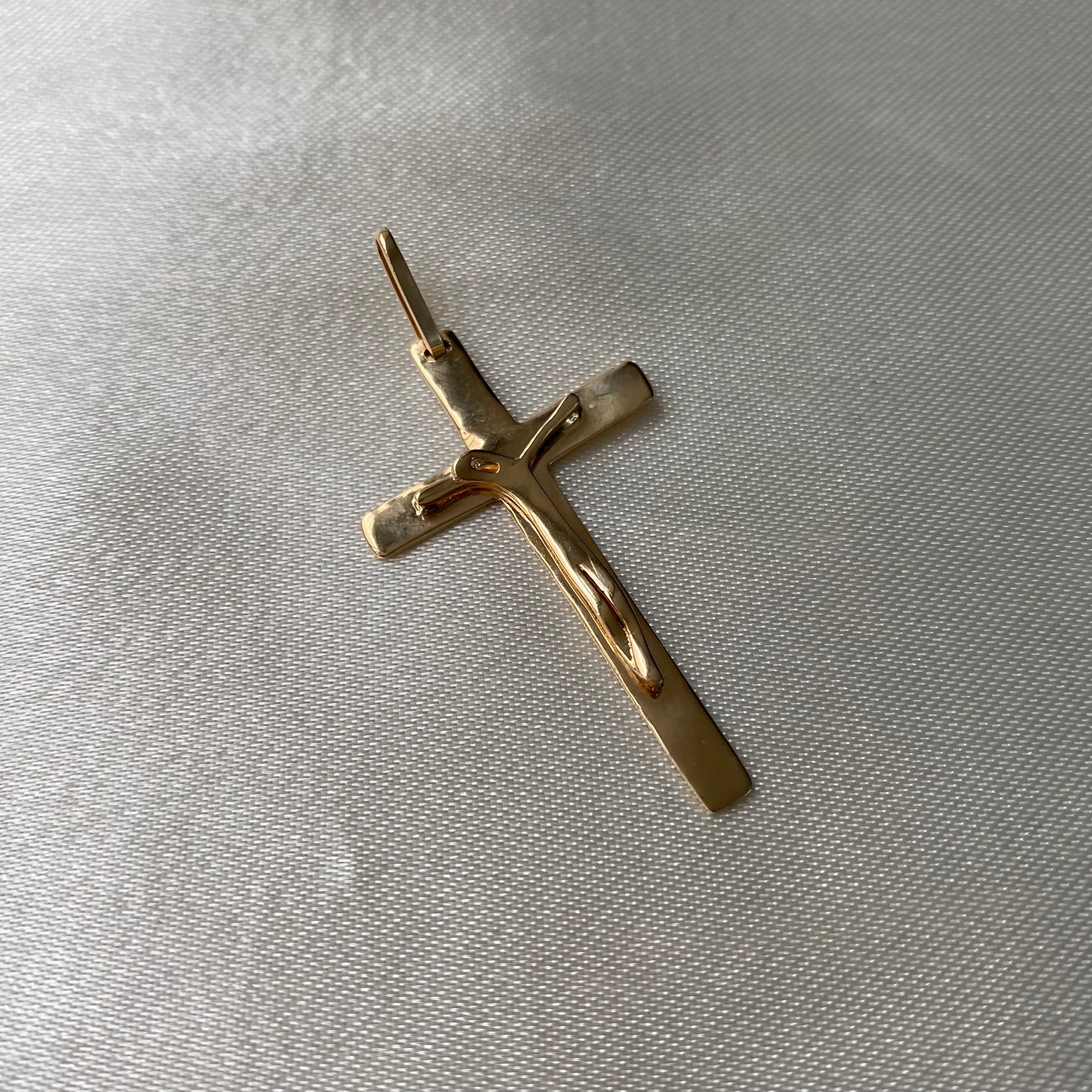 Dije Cruz 2.85gr/4.5cm Cristo Oro Amarillo