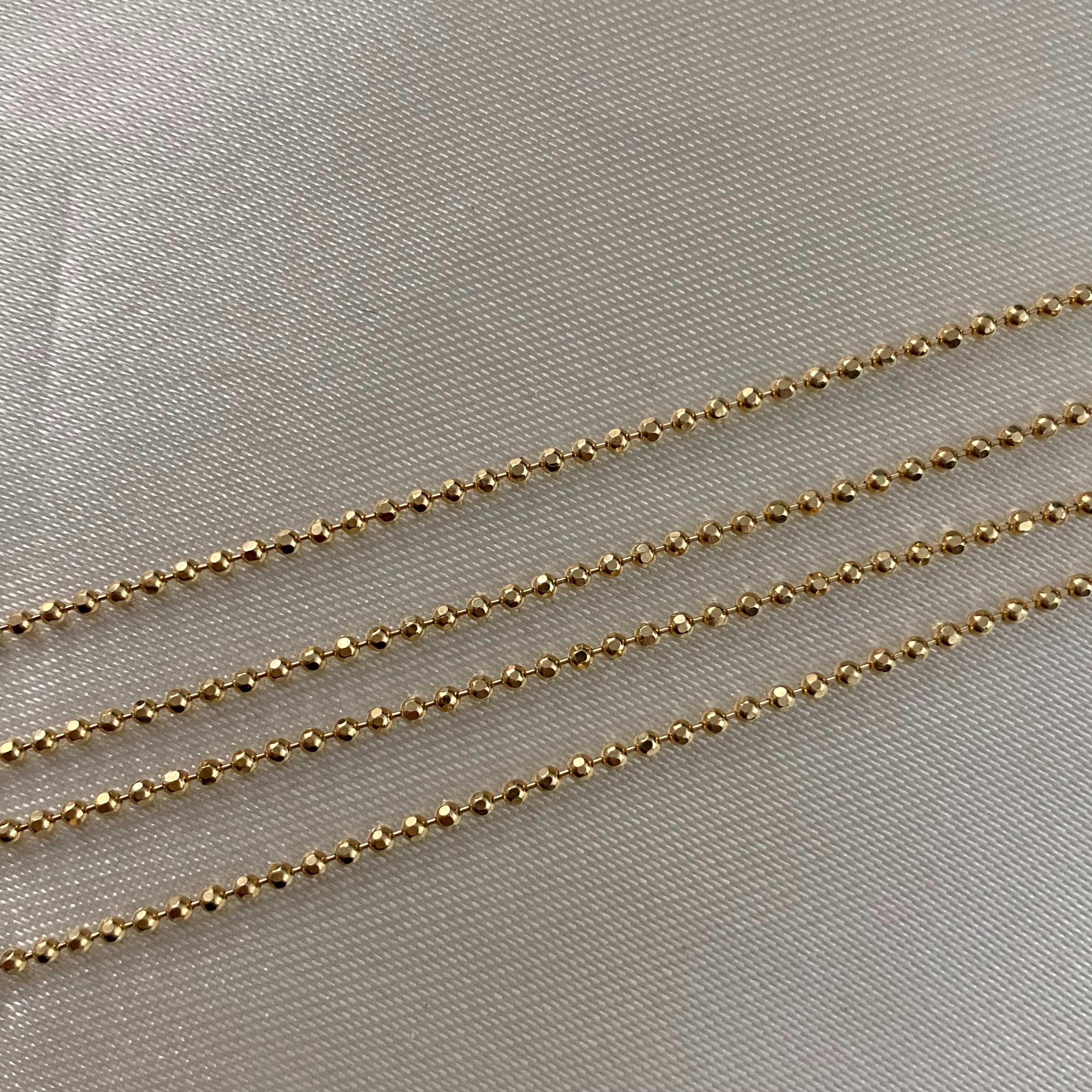 Cadena Militar 4.65gr/50cm Diamantada Oro Amarillo