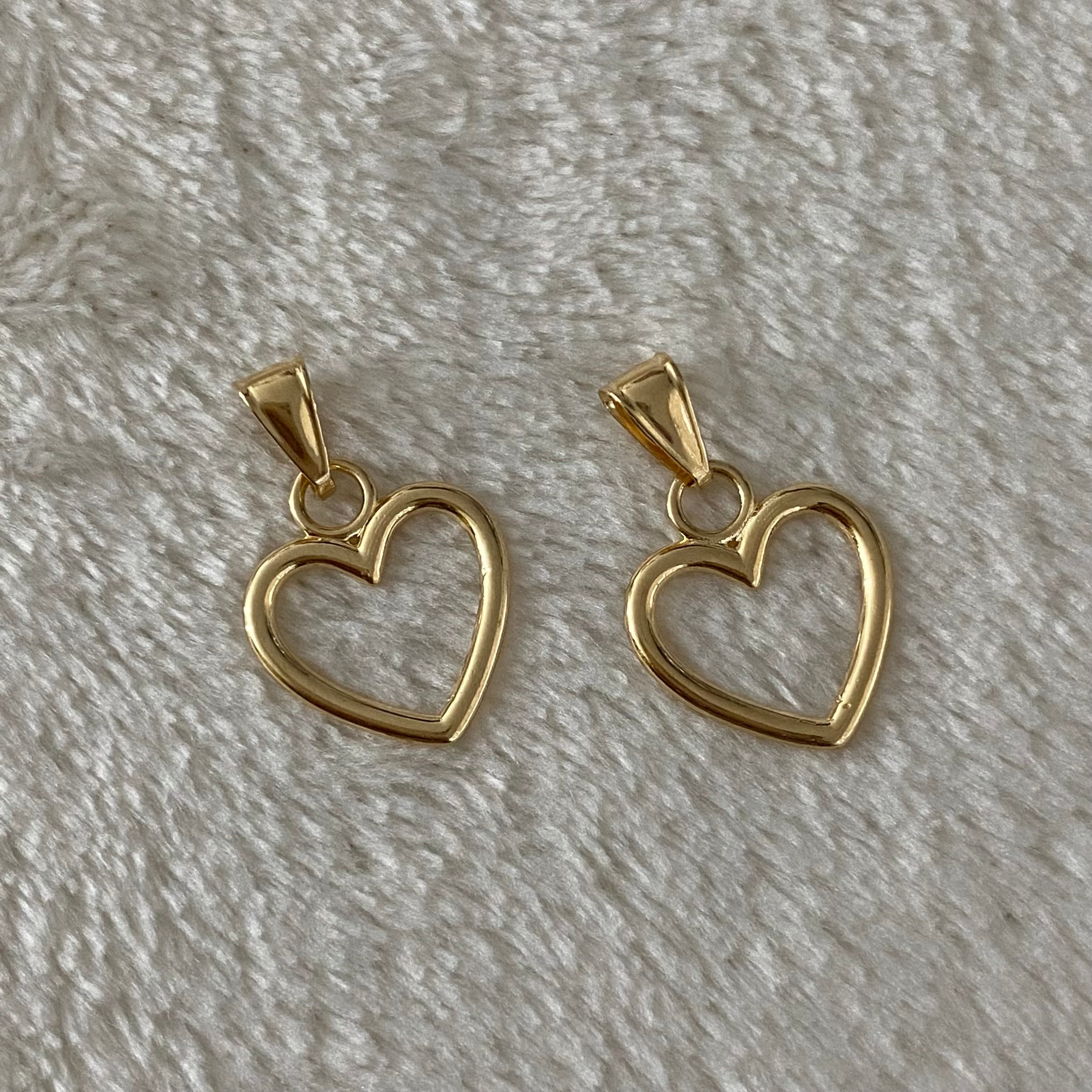 Dije Corazon 1.05gr/2.3cm Silueta Liso Oro Amarillo *