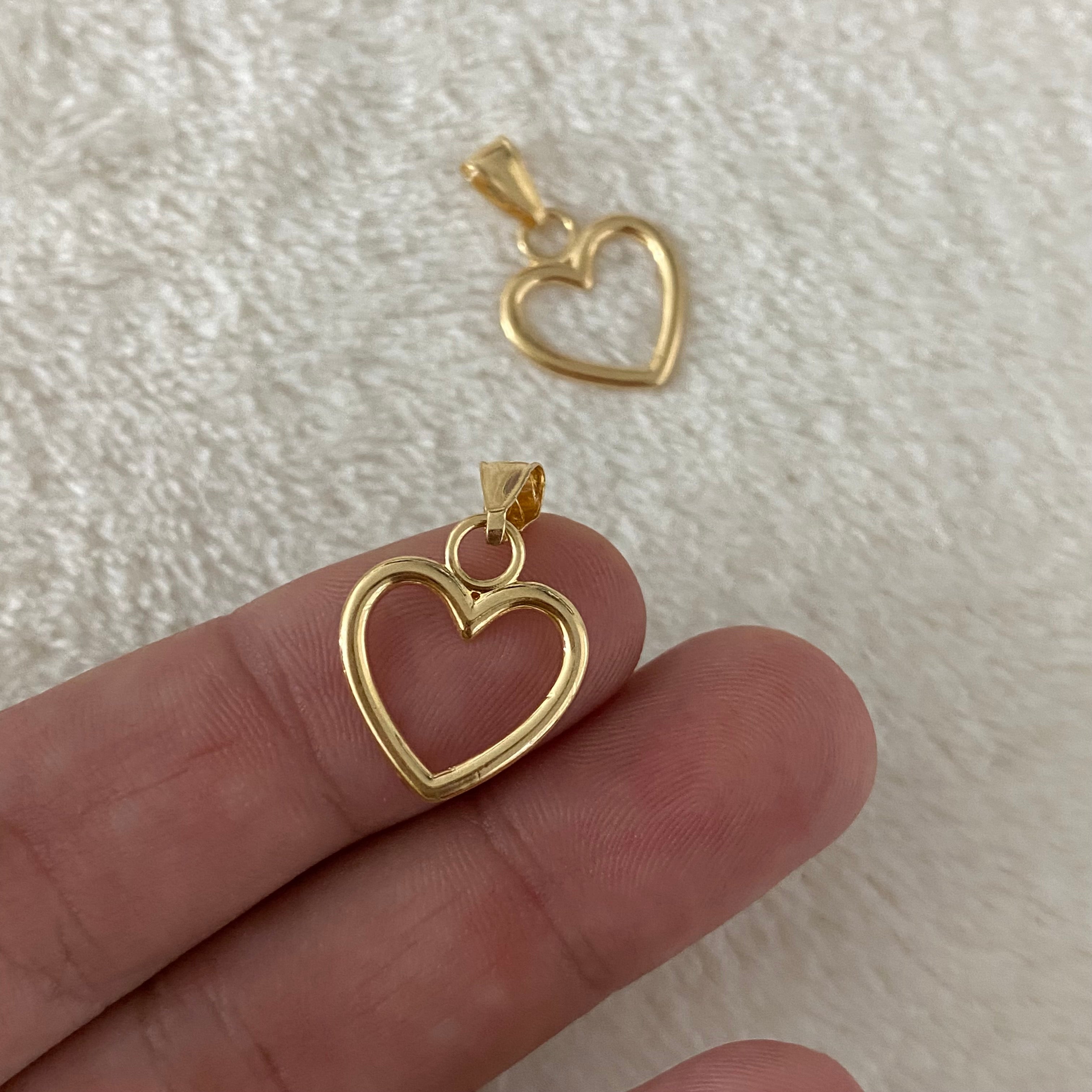 Dije Corazon 1.05gr/2.3cm Silueta Liso Oro Amarillo *