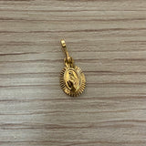 Dije Virgen Milagrosa 0.45gr/1.5cm Diamantado Oro Amarillo*