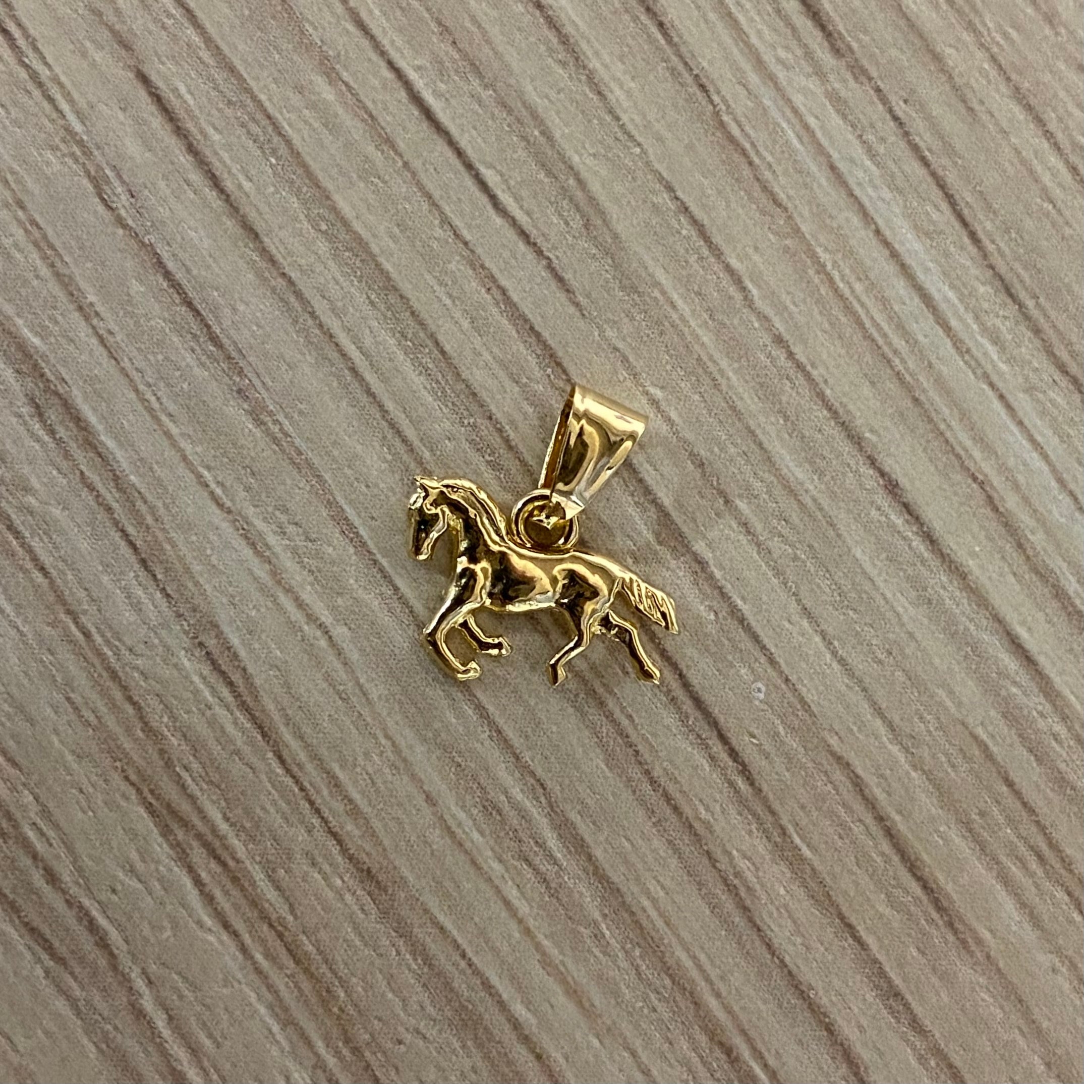 Dije Caballo 0.5gr/1.2cm Silueta Oro Amarillo