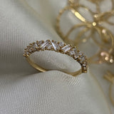 Anillo Churumbela 1.45gr - T6 1/4 Circones Blancos Oro Amarillo