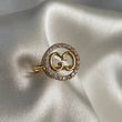 Anillo GC 2.85gr- T7 Circones Blancos Oro Amarillo