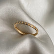 Anillo Cuadrados 1.2gr - T6 1/2 Circones Blancos Oro Amarillo*