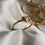 Anillo Corazon 1.55gr-T7 3/4 Liso Oro Amarillo