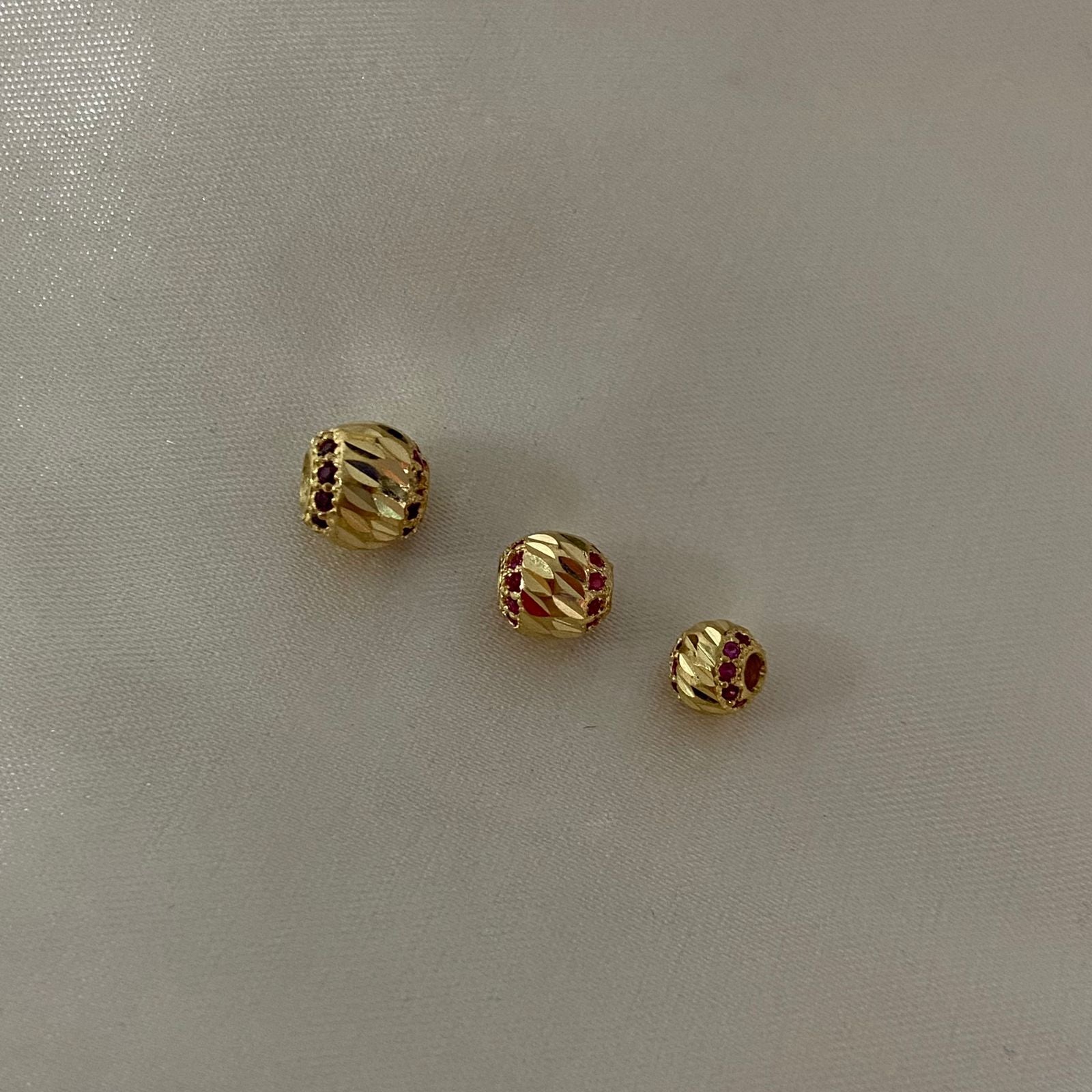 Bola Diamantada 6mm 0,9gr Circones Rosa Oro Amarillo