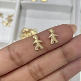 Herraje Niño 0.7gr/1cm Liso Oro Amarillo