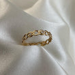 Anillo Cubano 1.65gr-T5 3/4 Circones Blancos Oro Amarillo