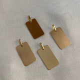 Dije Placa Rectangulo 1.5gr/1.9cm*1.1cm Oro Amarillo