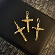 Dije Cruz Cristo 1.15gr/3.3cm Lisa Troquel Oro Amarillo
