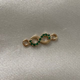 Herraje Infinito 0.4gr/1.5cm Circones Verdes Oro Amarillo