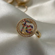 Anillo Fe 2.35gr-T6 3/4 Circones Colores Oro Amarillo*