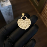 Dije Bolso Corazon LV 3.75gr / 3.3cm Oro Amarillo Italy +2