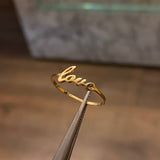 Anillo Love 0.9gr T7 3/4 Liso Oro Amarillo*