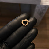 Herraje Corazon 0.9gr/1.5cm Liso Oro Amarillo