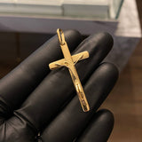 Dije Cruz Cristo Minimalista 3.7gr/5.0cm Oro Amarillo*