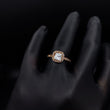 Anillo Solitario Halo 3.1gr T8 Circones Blancos Oro Amarillo#