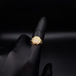 Anillo Sello 4.45gr T8-3/4  Cuadrado Tres Oros Amarillo Blanco Rosa#